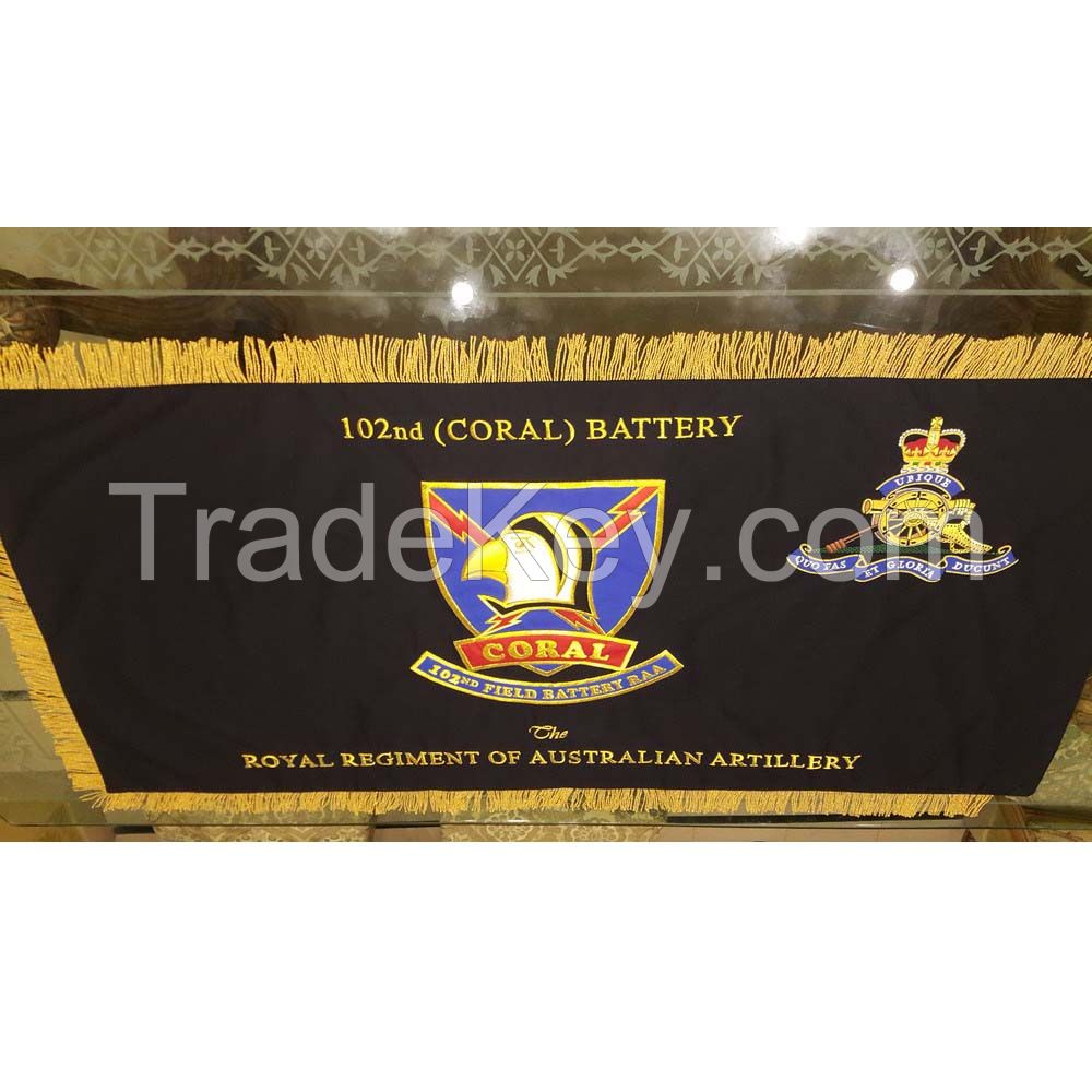 Royal Australian artillery flag/Bullion wire embroidered banner