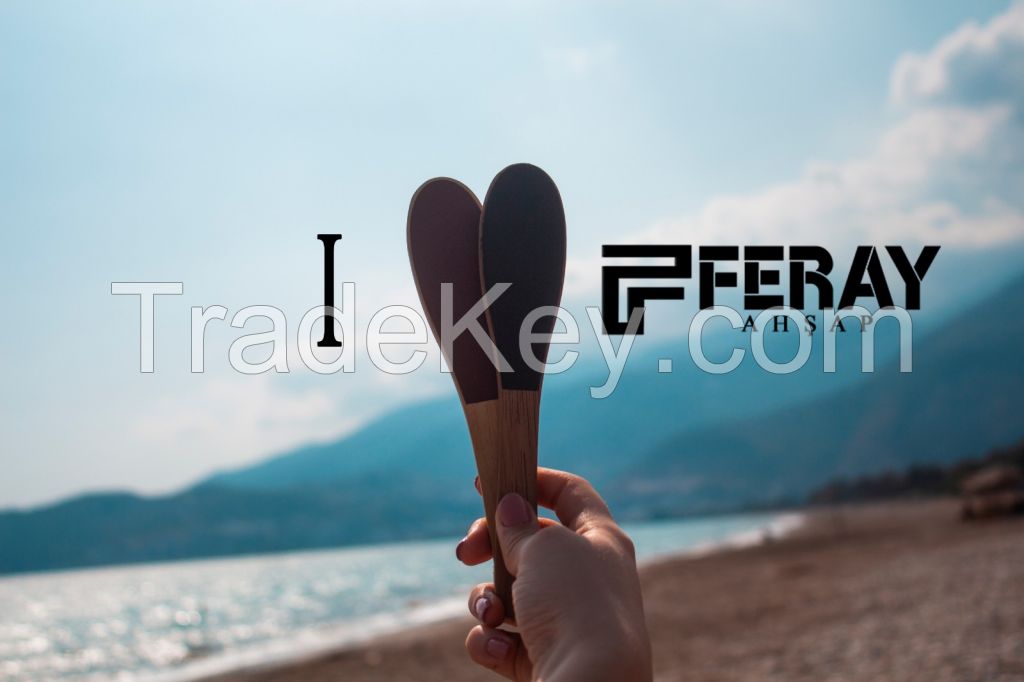 High Quality And Natural Wooden Foot File, Made From Iroko Wood