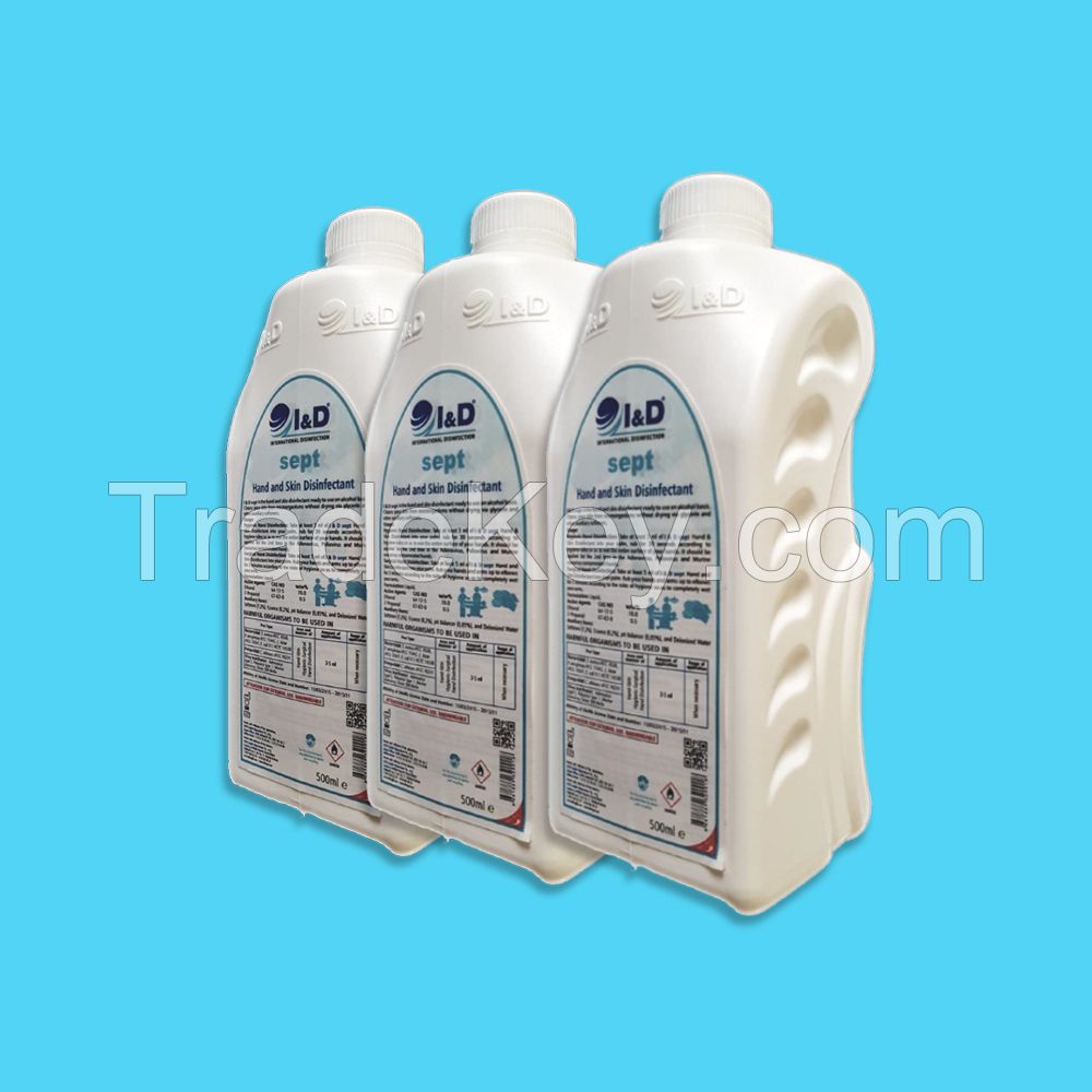 500 ml. I&D SEPT, hand & skin disinfectant, sanitizer