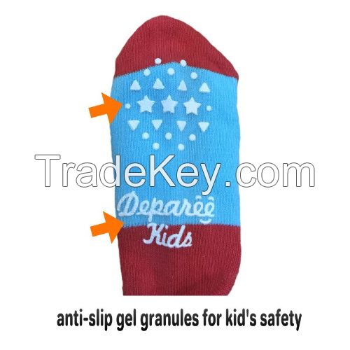 [DeParee] Kids Right Angle No Show Socks (Anti-Slip)