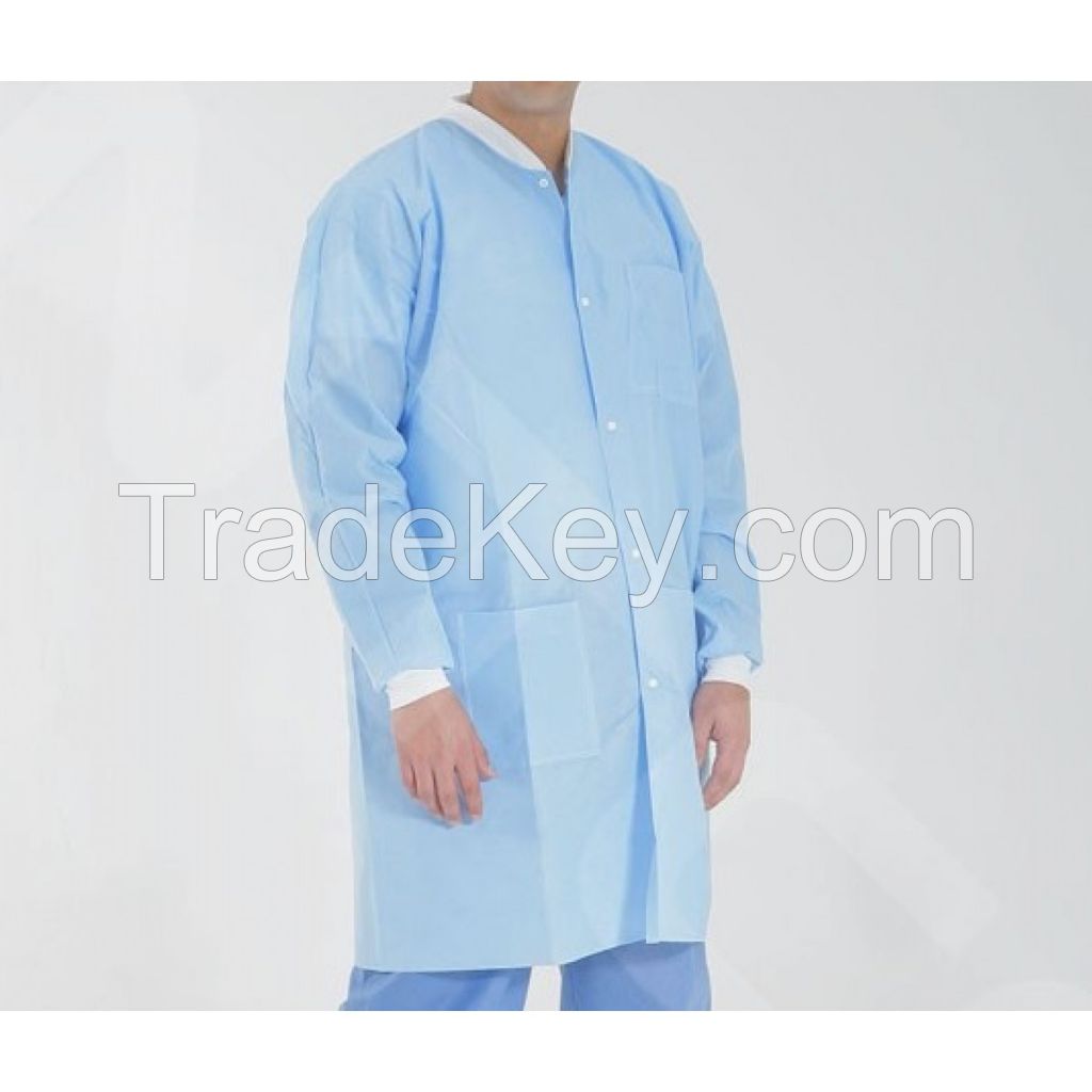 non woven Disposable lab coat surgical lab coat