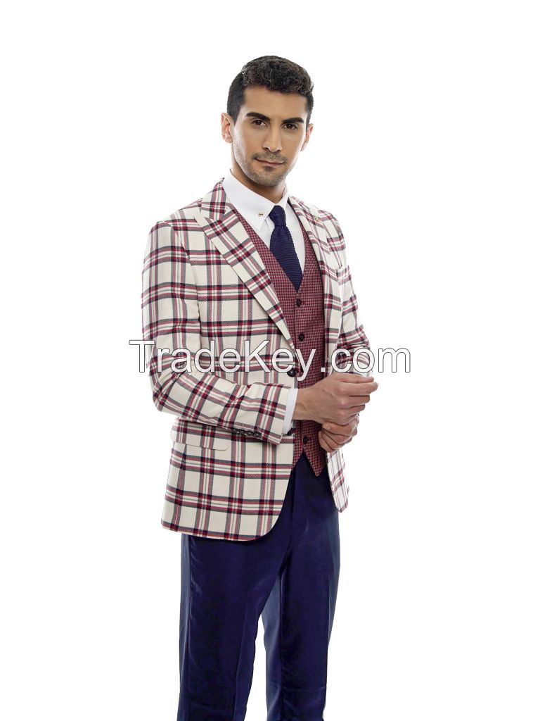 SUIT PARK 3 PIECES LIGHT RED SUIT