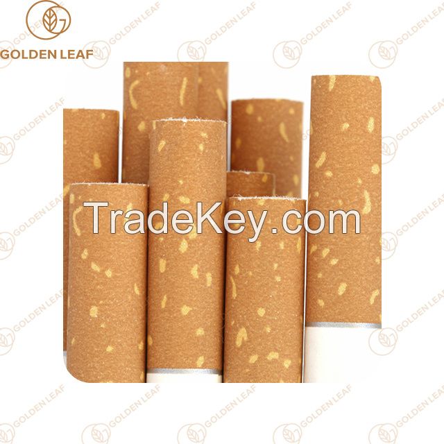 Non-Toxic Yellow Cork Tipping Paper Tobacco Wrapper Custom Design for Tobacco Filter Rods Packaging