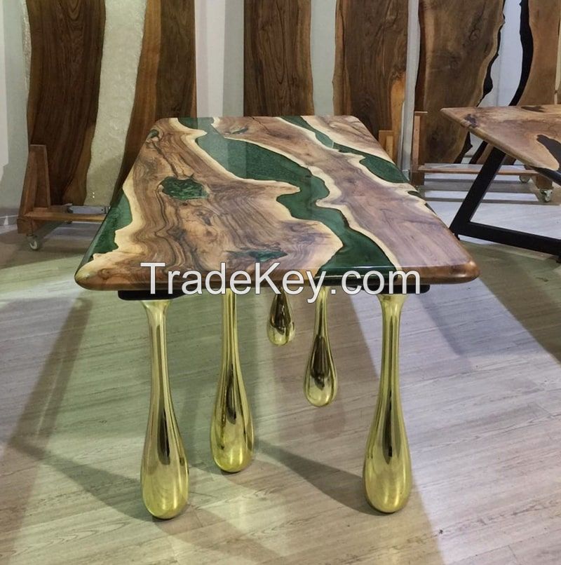 Epoxy Table Walnut Tree