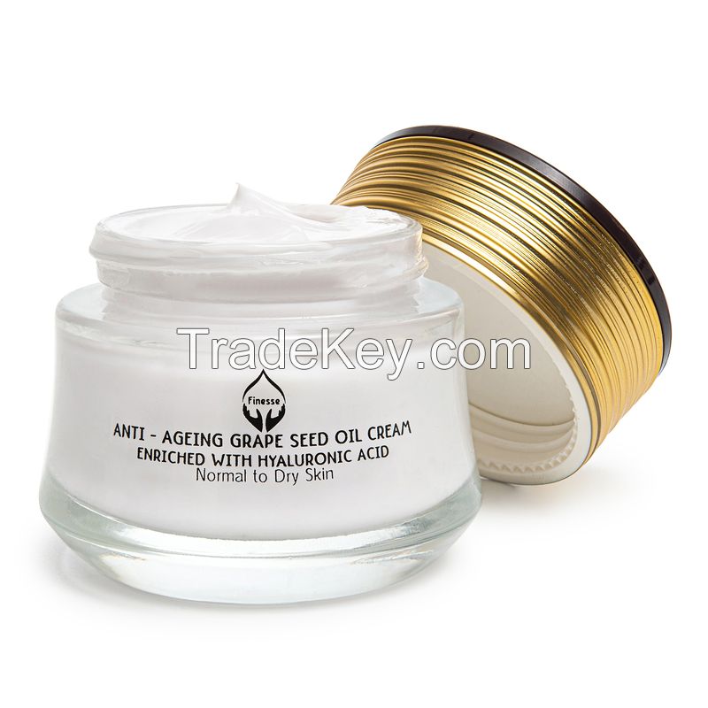 DEAD SEA ANTI - AGEING GRAPE SEED OIL CREAM - ENRICHED WITH HYALURONIC ACID