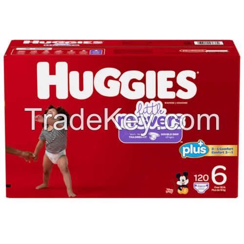 Huggies Little Movers Baby Diapers, Size 6 35lbs and up, 116 Count CWS