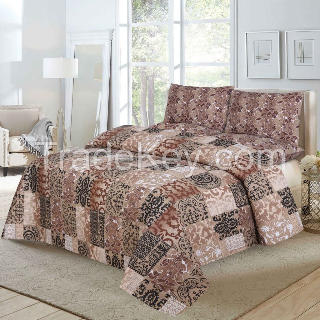 King Size Cotton Printed Bed Sheet