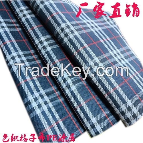 PU/PVC COATED YARN DYED CHECK OXFORD FABRIC FOR COVERING