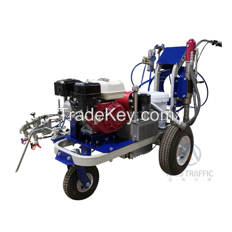 Hydraulic Cold Paint Road Marking Machine Double Gun