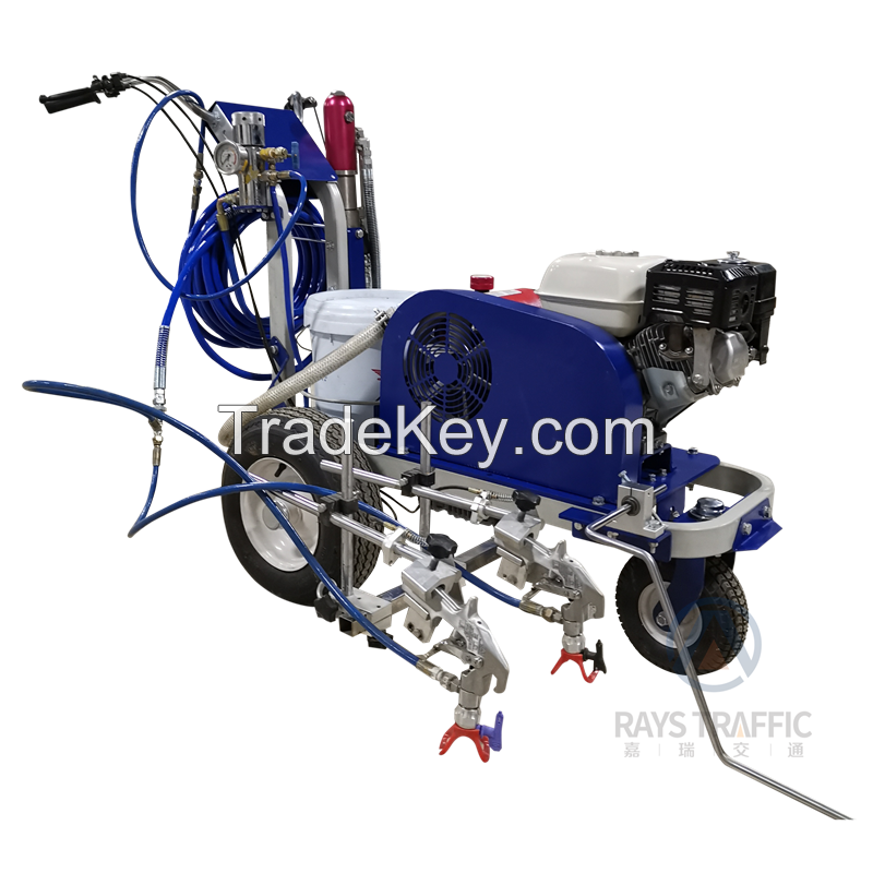 Hydraulic Cold Paint Road Marking Machine Double Gun