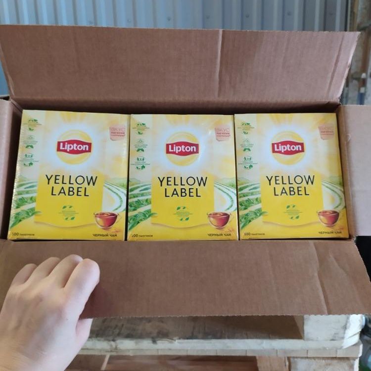 Lipton yellow label tea bags 100's/50's/25's. Russia Origin