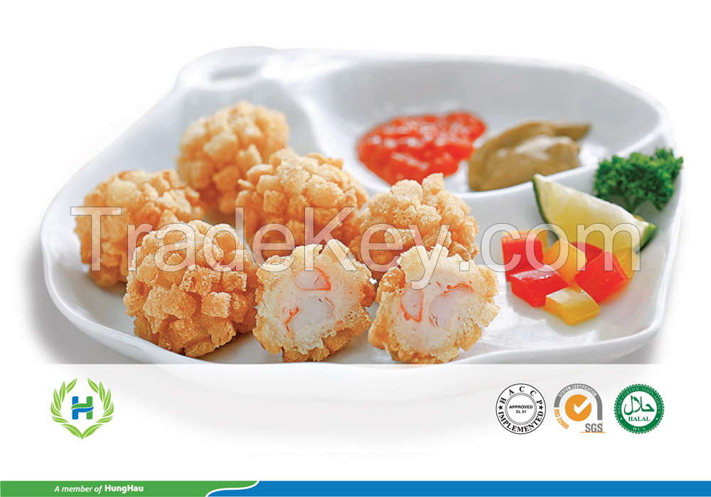 Shrimp Burger (Cubic bread crumbs)