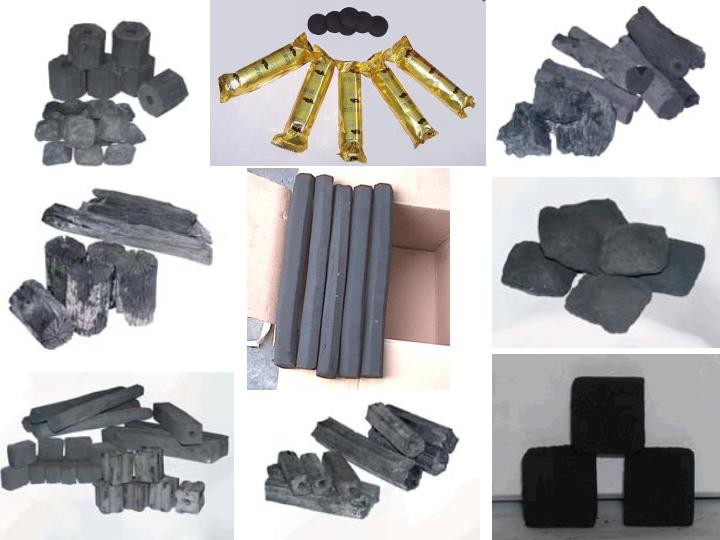 variety of charcoal products