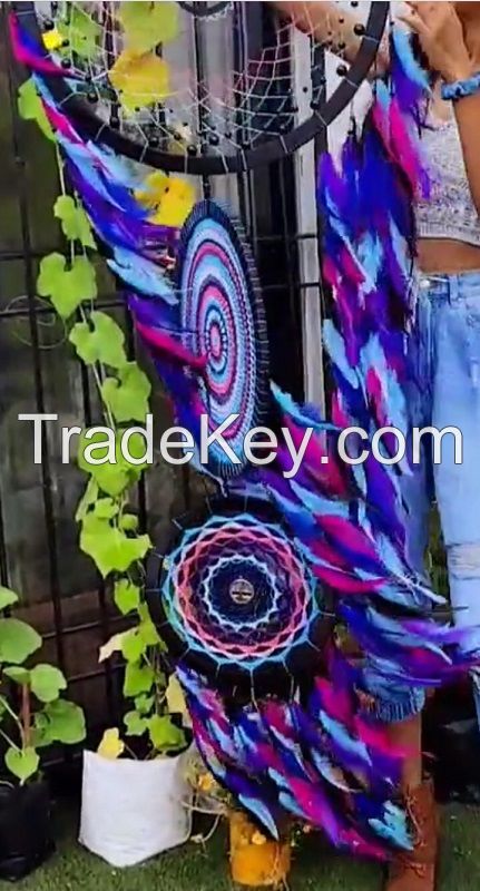 Huge Rainbow Dream Catcher