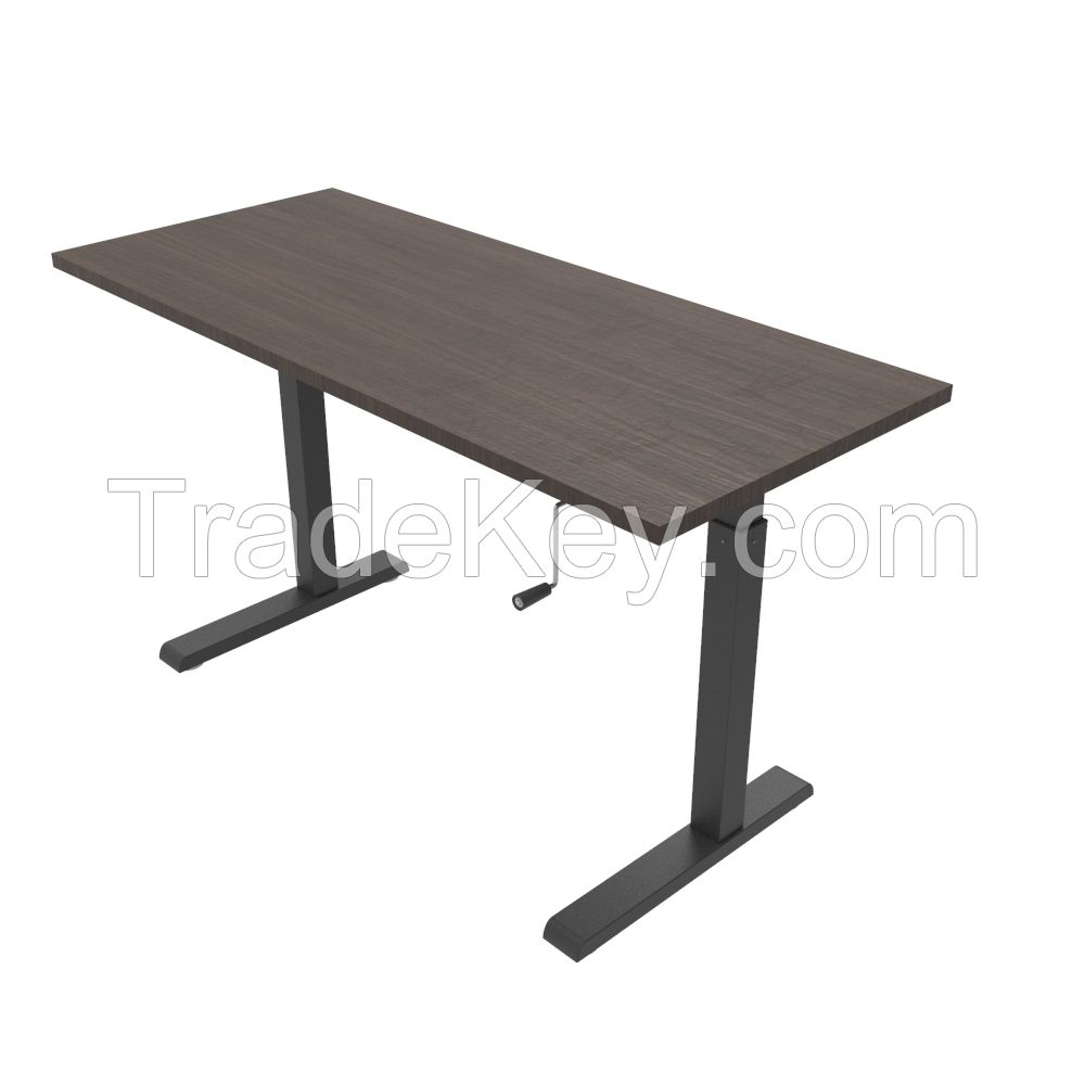 Foshan manufacturer modern design manual adjustable sit standing desk height adjustable table