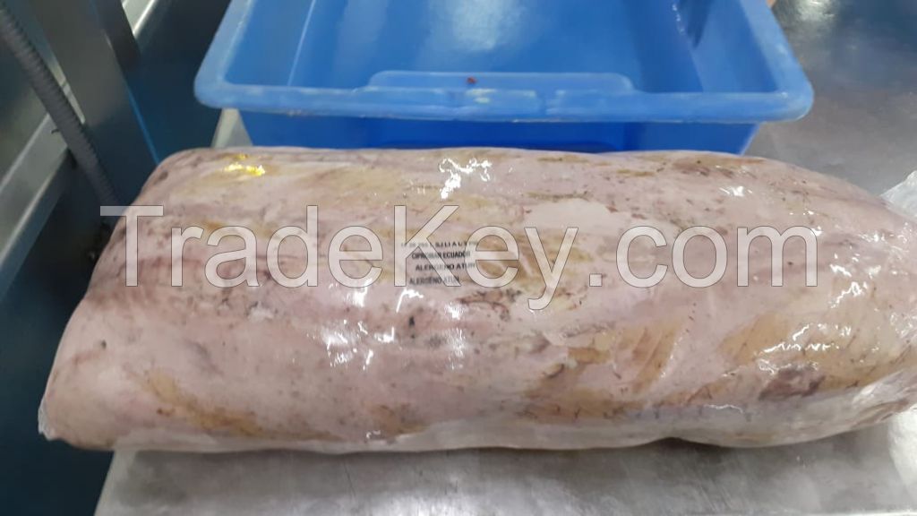 Precooked tuna loins for canned seafood from Ecuador