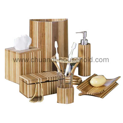 bamboo bathroom accessory