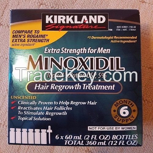 Kirkland Minoxidil 5% 6 Months Supply Topical Solution Extra Strength Hair Regrowth Treatment