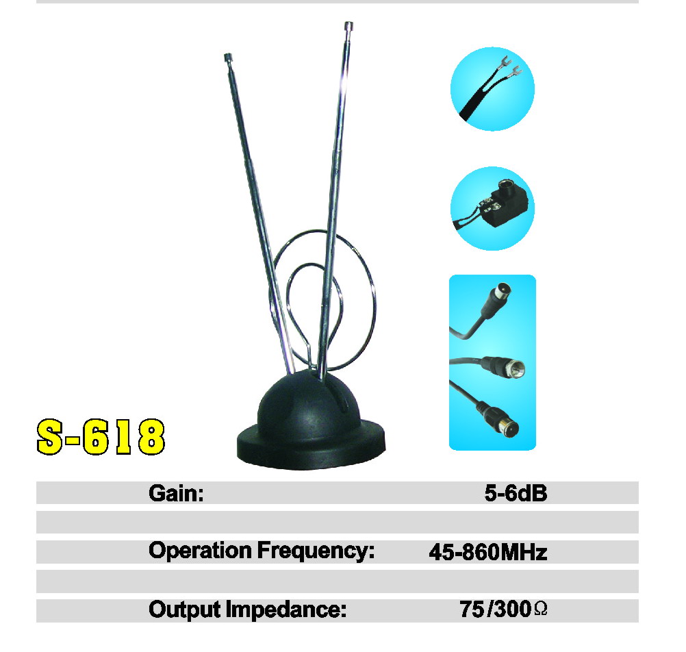 Indoor Forky TV Antenna (Ws-618)