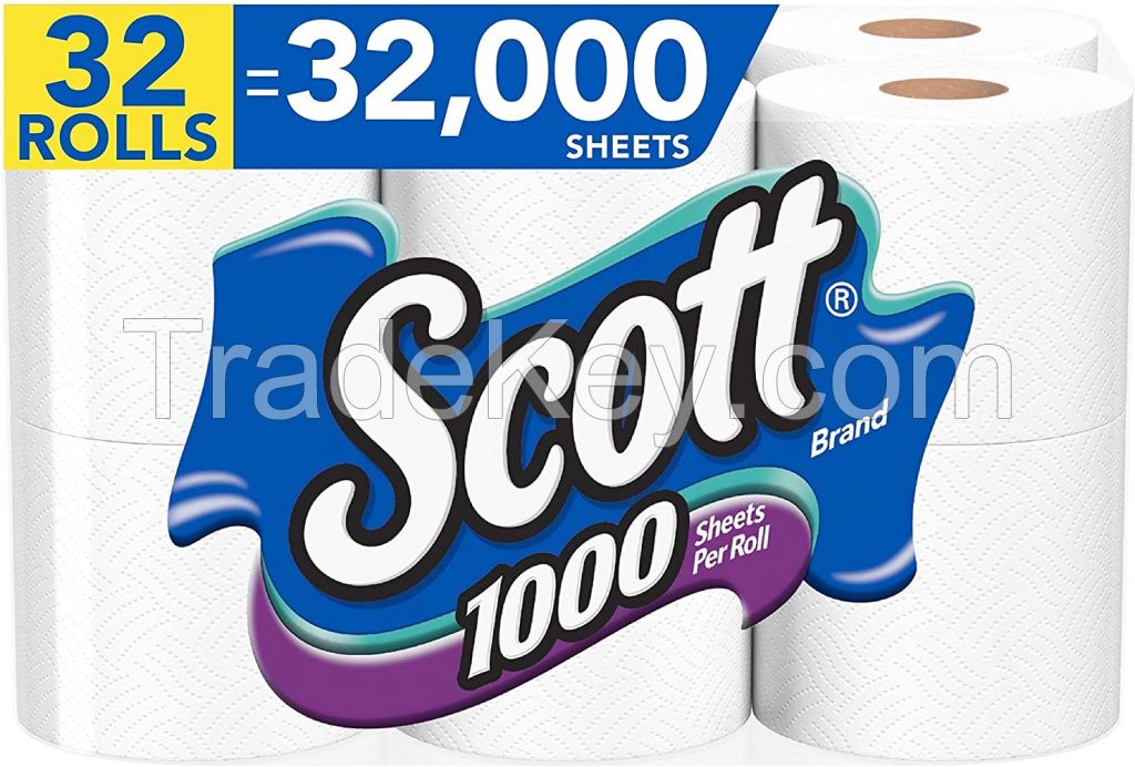 Pay with PayPal for Scott 1000 Sheets Per Roll Toilet Paper, 32 Rolls