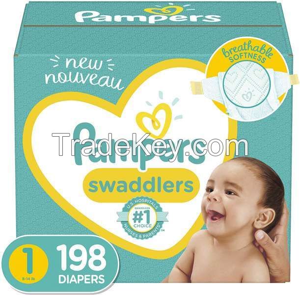 Brand New Pampers Swaddlers Disposable Baby Diapers 198 Count