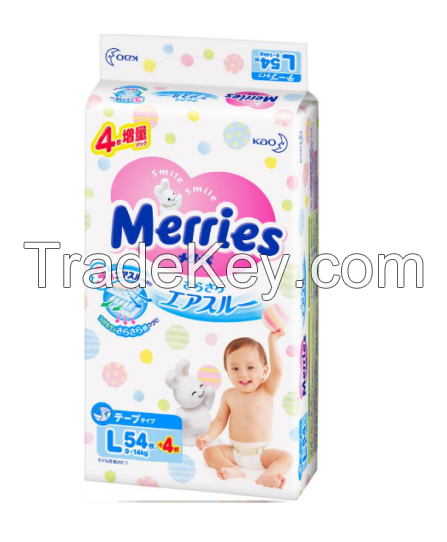 Merries Airthrew Large incremental Baby Diapers