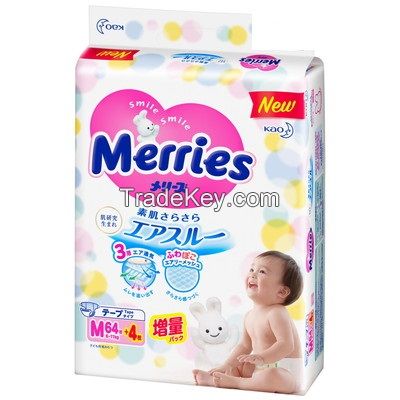 Merries Airthrew Large incremental Baby Diapers