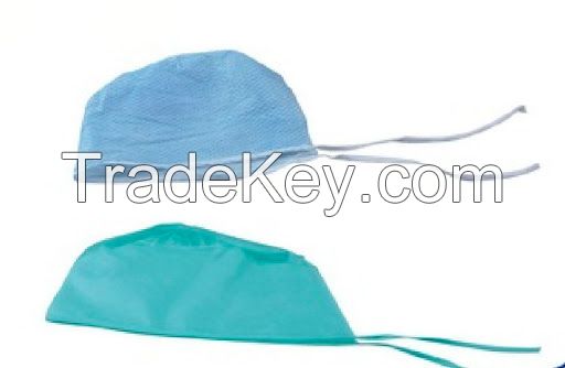 Surgical Caps / Surgical head cover with tie-band (pack of 100) (Disposables)