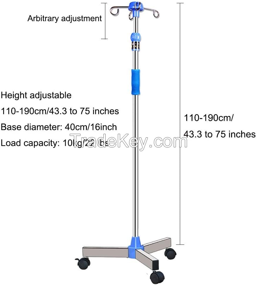 Drip Hanging Iv Pole Mobile Stand