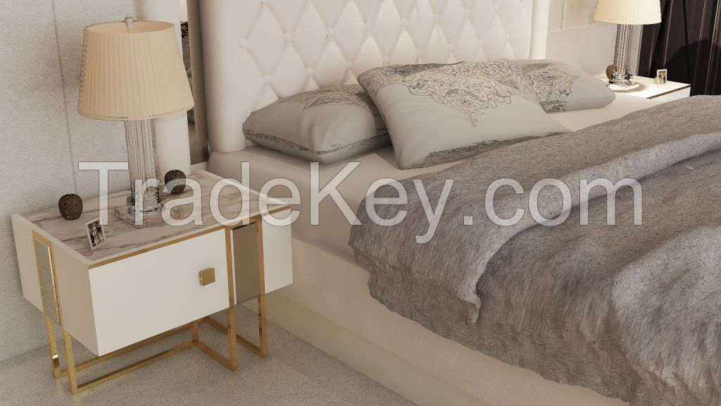 Bedroom Furniture Set home luxury storage bedroom set with wardrobe bedside table bed with base