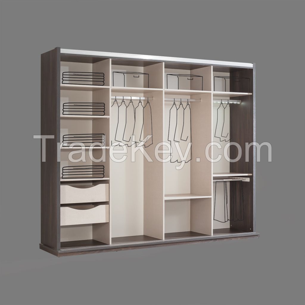 Bedroom Furniture Set soft solid white luxury storage bedroom set with wardrobe bedside table bed with base