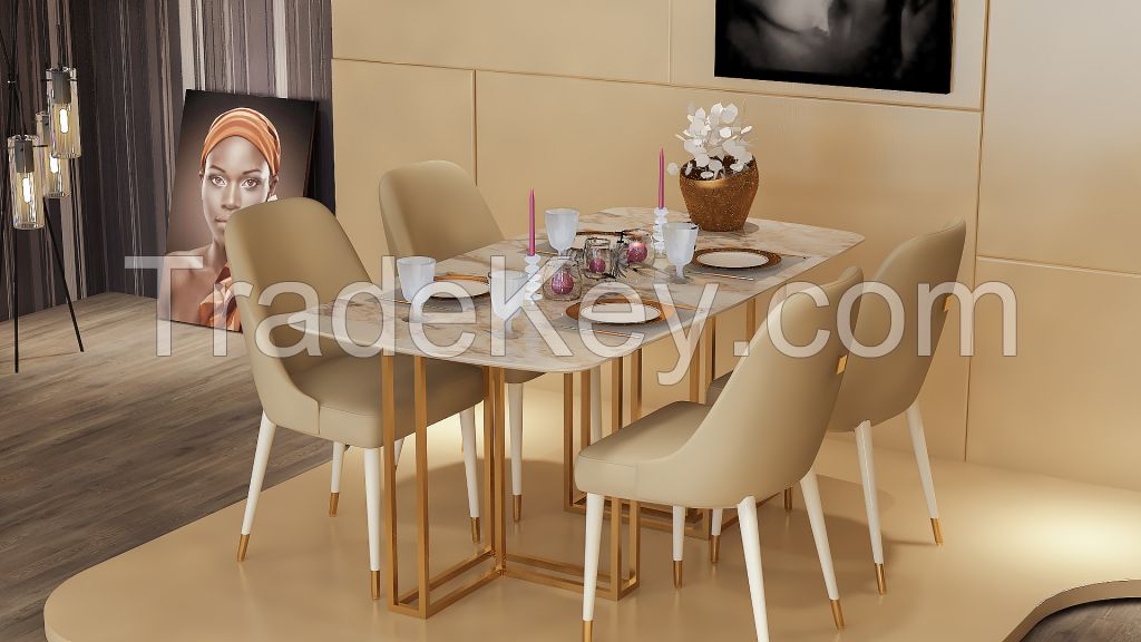 hot sale luxury dining room furniture set dining room sets console tv with table