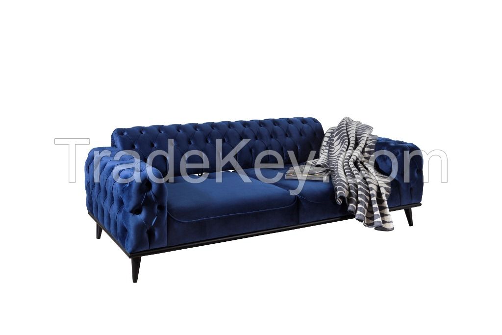 Modern Design living room sofa set living room furniture with four set 2x triple sofas 2x single bergeres