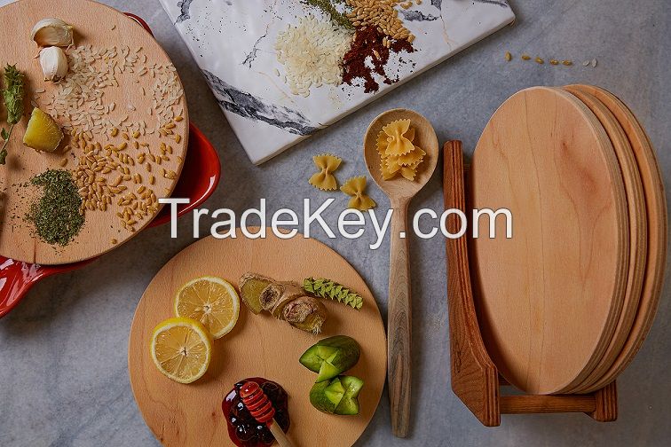 kitchen gadgets solid wood round dishes unpainted dried fruit wooden plate no chemical wooden