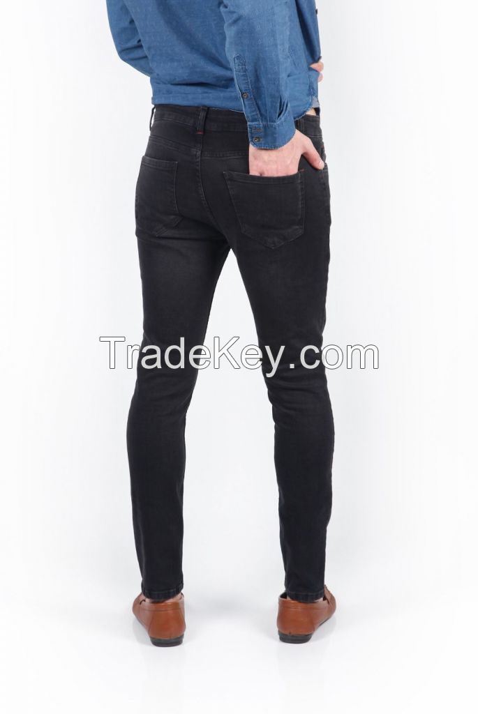 Quality Men Stretch standart black Jean Mens Trousers Turkish Quality Black