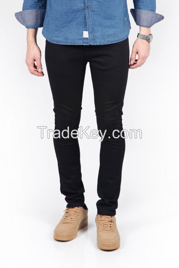 Quality Men Stretch standart black Jean Mens Trousers Turkish Quality Black