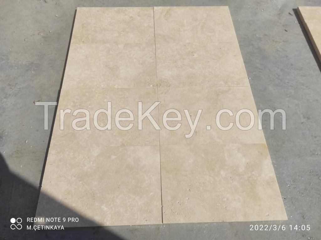 Best Selling Polished Marble Stone Big Size Polished Pool Cooping Cheap Factory Hot Sale Waterproof Travertine From Turkey