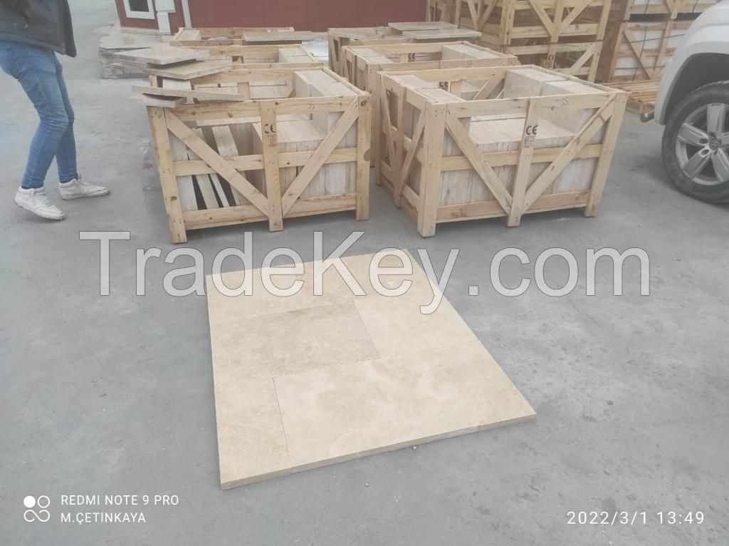 Stone Hot Sale Waterproof Cheap Factory Pool Coping Ivory TravertineLuxury Turkish Manufacturer Travertine Natural Stone Design