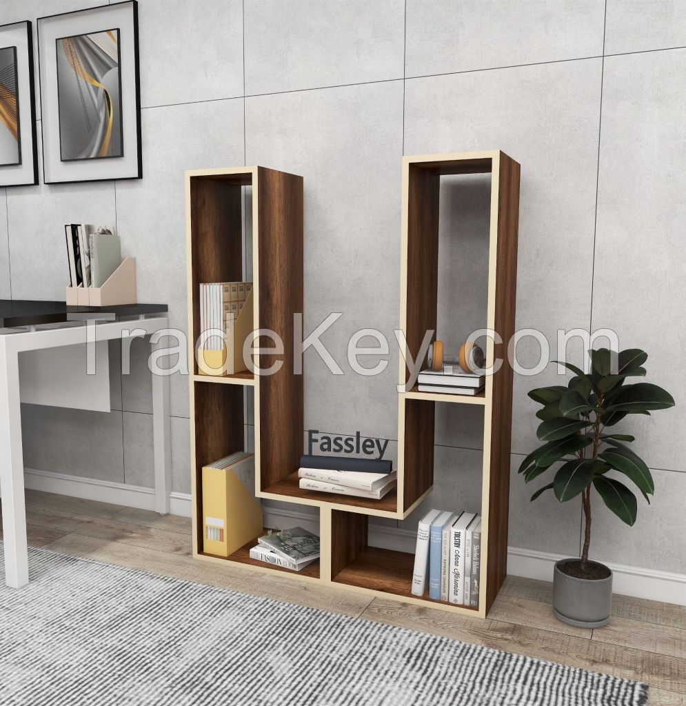 Modern Design Wooden Fassley Bookcase Can Take 8 Different Shapes Bookshelf Entrance Hall Study Room Living Room Home Furniture