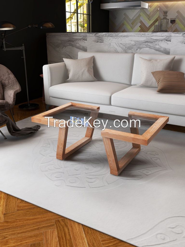 Most Popular Fassley Glass Coffee Table Chestnut Wood And Glass Coffee Table Living Room Table