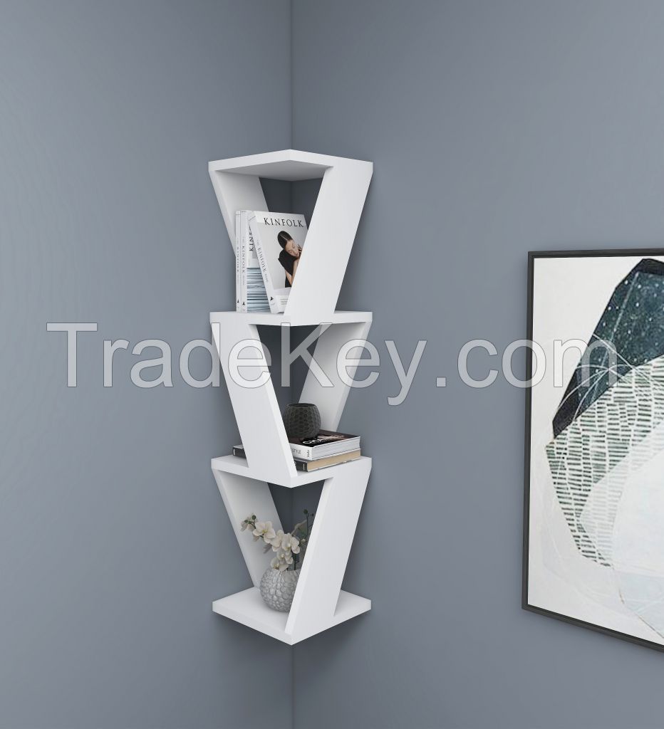 New Shelves Design Fassley Decorative Corner White Shelf 3 Layers Shelf Desired Color From Turkey