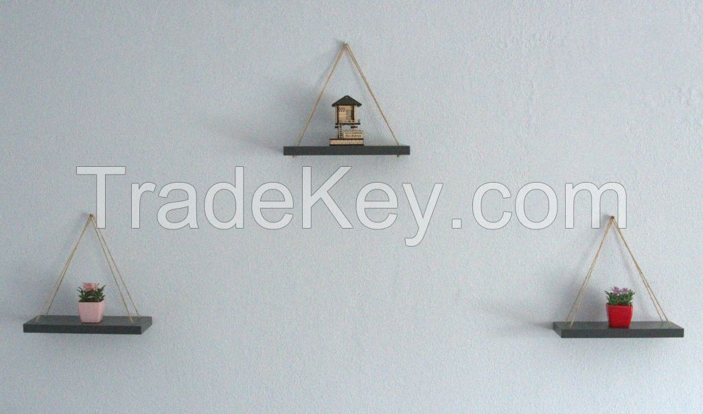 New Product Fassley Decorative Wire Mesh Shelf Hanging Shelf Thin Rope Shelf