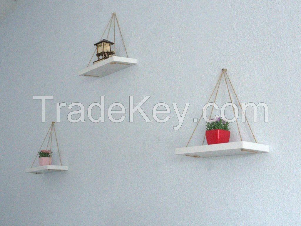 New Product Fassley Decorative Wire Mesh Shelf Hanging Shelf Thin Rope Shelf