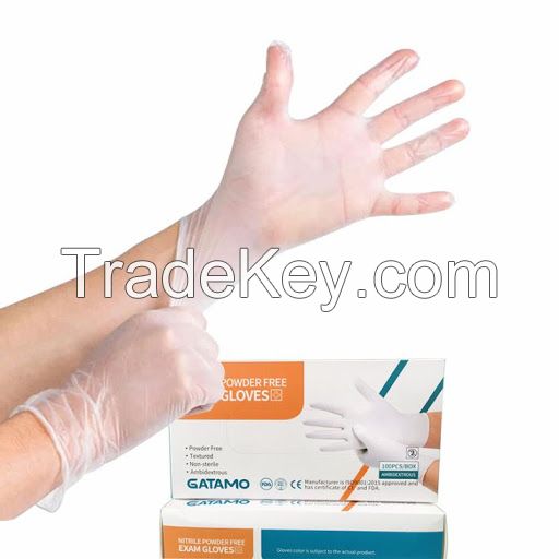 Gatamo Vinyl White Transparent Gloves