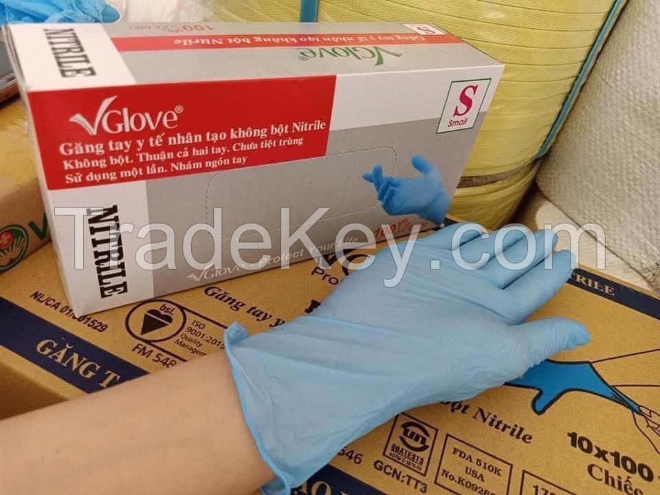 New VGlove Disposable Powder-Free Nitrile Exam Gloves, Medium, 100/Box
