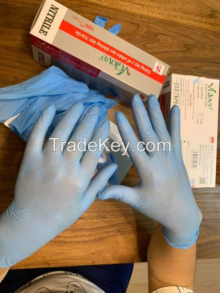 New VGlove Disposable Powder-Free Nitrile Exam Gloves, Medium, 100/Box