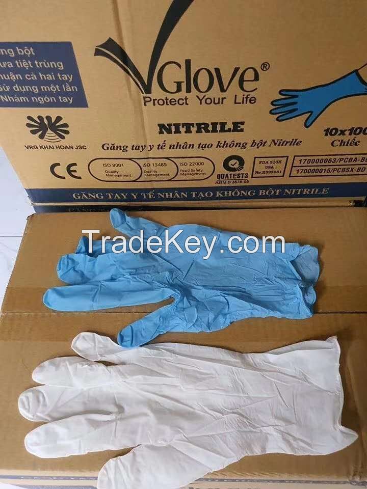 New VGlove Disposable Powder-Free Nitrile Exam Gloves, Medium, 100/Box