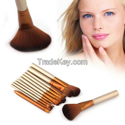 12Pcs Pro Kabuki Makeup Brushes Set Foundation Powder Eyeshadow Blending Brush
