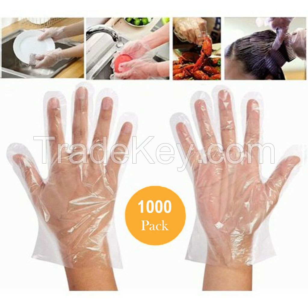 1000 x Cheap Plastic GLOVES Disposable PREMIUM POLYTHENE Catering Food Mechanics