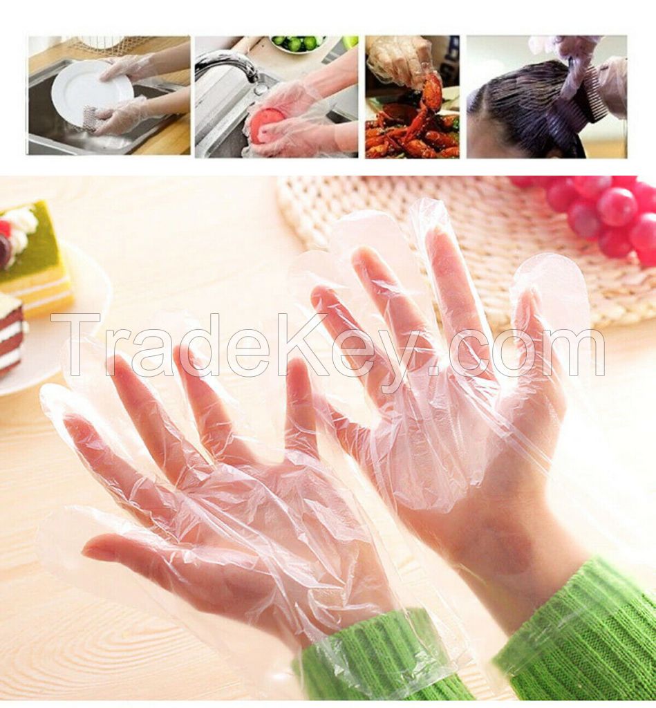 1000 x Cheap Plastic GLOVES Disposable PREMIUM POLYTHENE Catering Food Mechanics